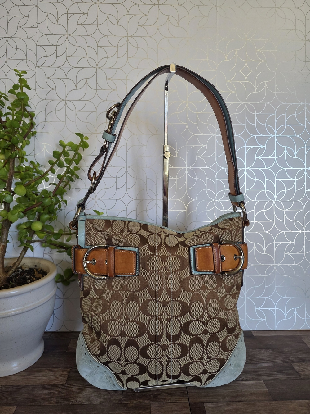 vintage Coach Soho Signature Slim Convertible Duffle/Messenger Bag
